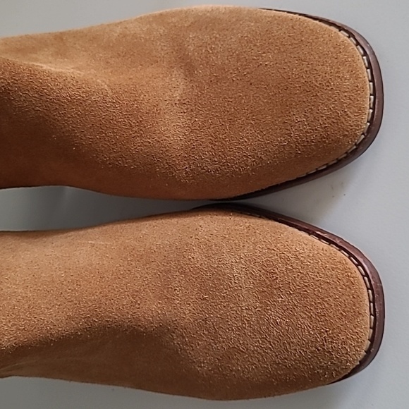 Madewell The Kat Chelsea Suede Chunky Heeled Boot in Chestnut Brown, Size 7.5 - Picture 6 of 16